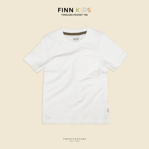 FINN KIDS POCKET TEE - WHITE