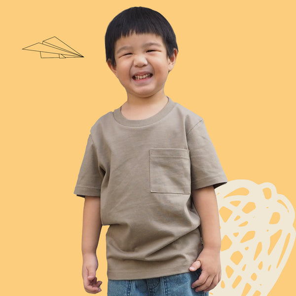 FINN KIDS POCKET TEE - MAROON