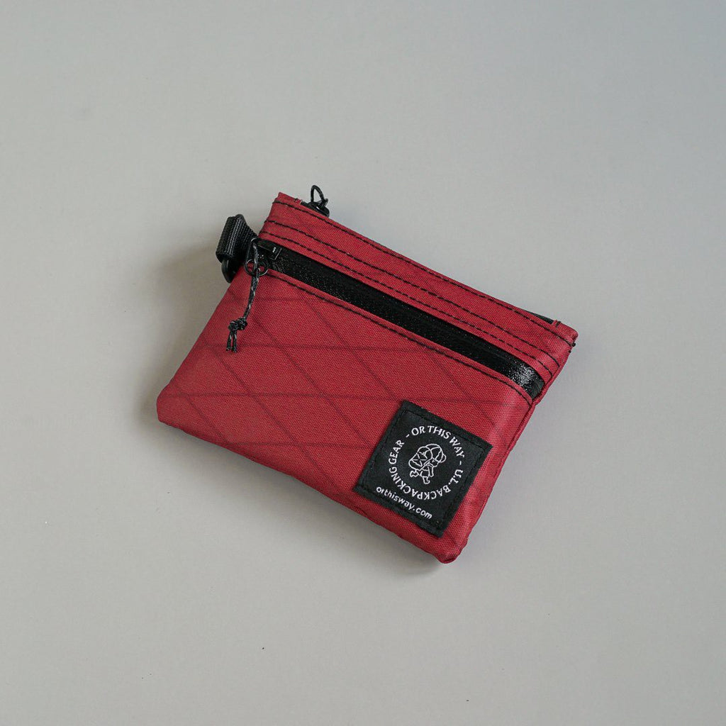 OR THIS WAY. DOUBLE ZIP WALLET - RED