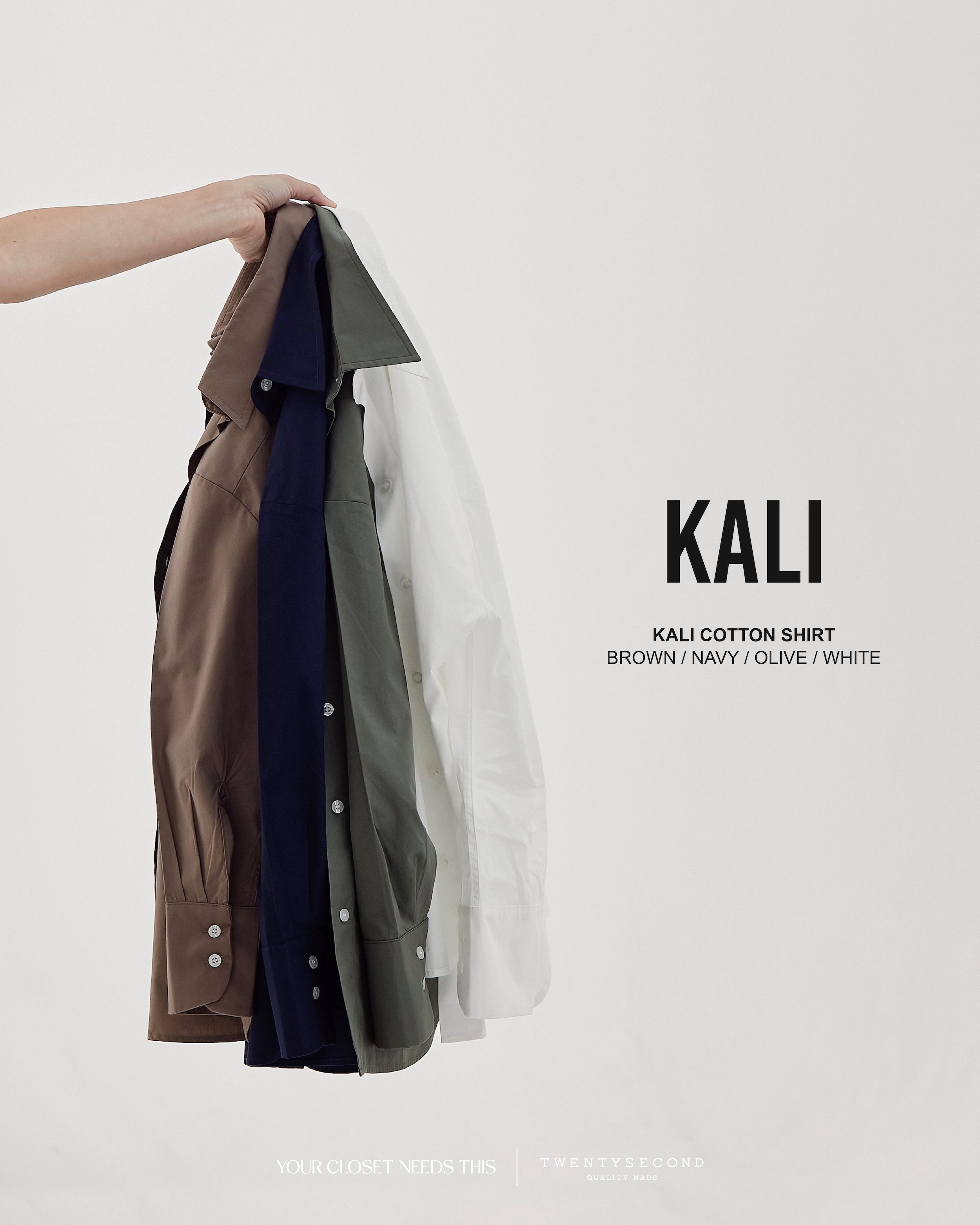 KALI OVERSIZED SHIRT - BROWN by Your Closet Needs This!