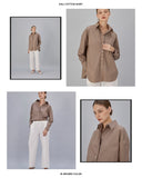 KALI OVERSIZED SHIRT - BROWN by Your Closet Needs This!