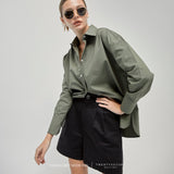 KALI OVERSIZED SHIRT - OLIVE by Your Closet Needs This!