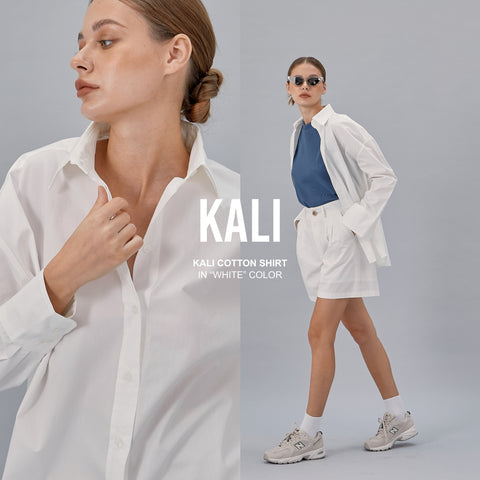 KALI OVERSIZED SHIRT - WHITE by Your Closet Needs This!