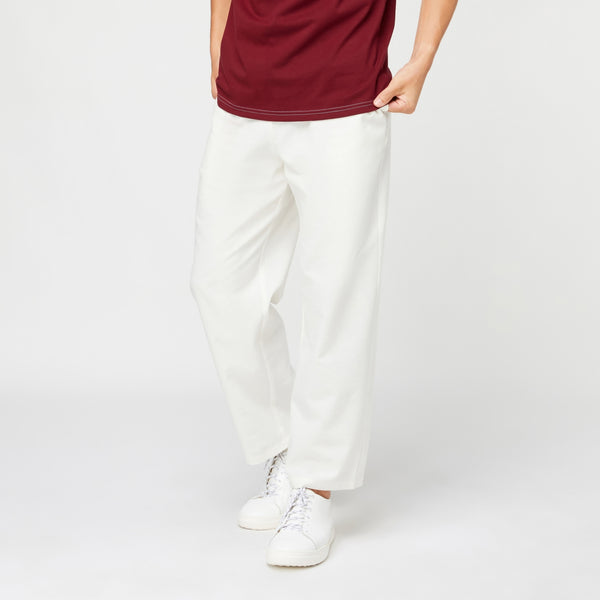 LINEN RELAXED PANTS - WHITE