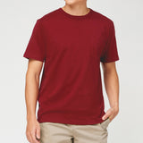 CLUB POCKET TEE - MAROON (Oversized fit)