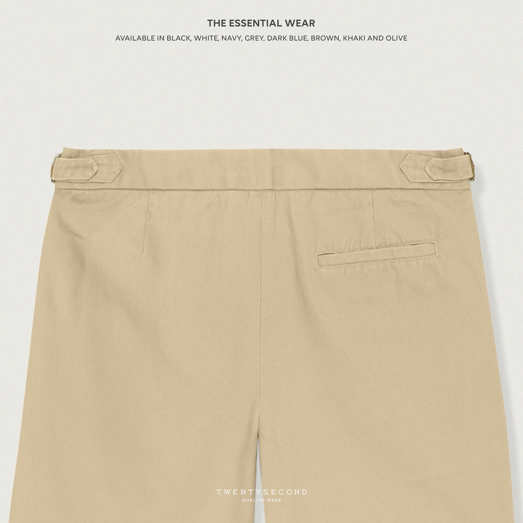 LENNON CHINO SHORTS - KHAKI (Extra Shorts)