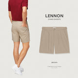 LENNON CHINO SHORTS - BROWN (Extra Shorts)