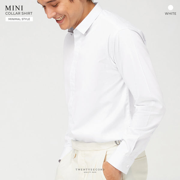 MINI COLLAR SHIRT - WHITE