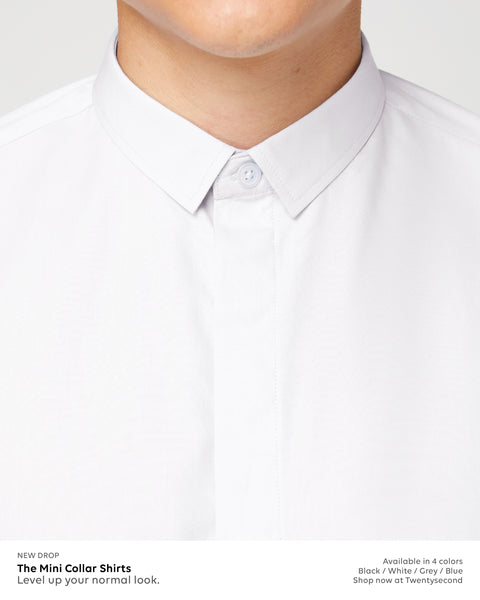 MINI COLLAR SHIRT - BLUE