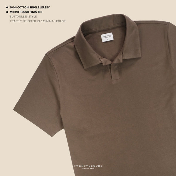 JOEL POLO TEE - KHAKI