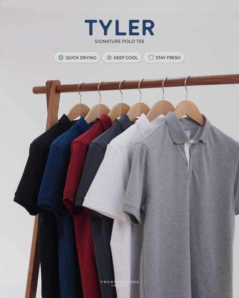 TYLER POLO TEE - GREY