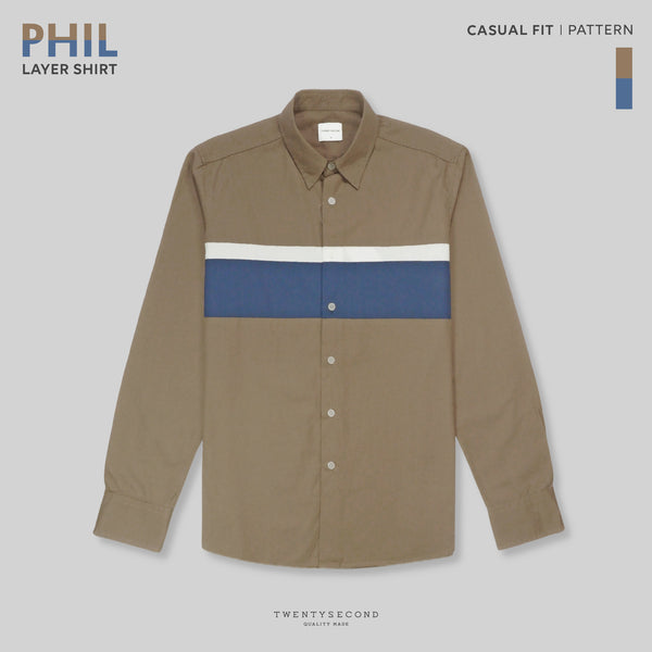 PHIL COTTON SHIRT - BROWN