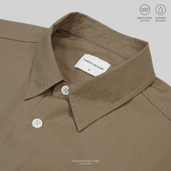 PHIL COTTON SHIRT - BROWN