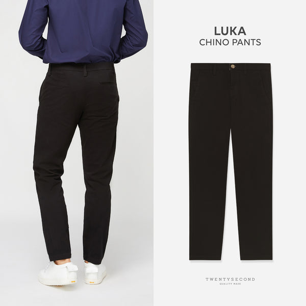 LUKA CHINO PANTS - BLACK