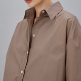 KALI OVERSIZED SHIRT - BROWN by Your Closet Needs This!