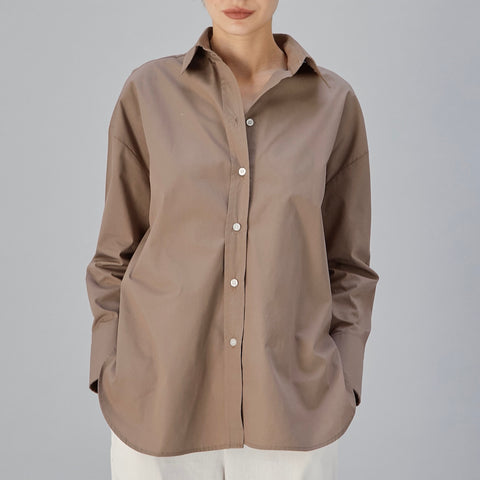 RYLIE CUTAWAY SHIRT - ALMOND by Your Closet Needs This!