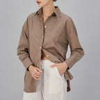 KALI OVERSIZED SHIRT - BROWN by Your Closet Needs This!