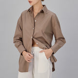 KALI OVERSIZED SHIRT - BROWN by Your Closet Needs This!