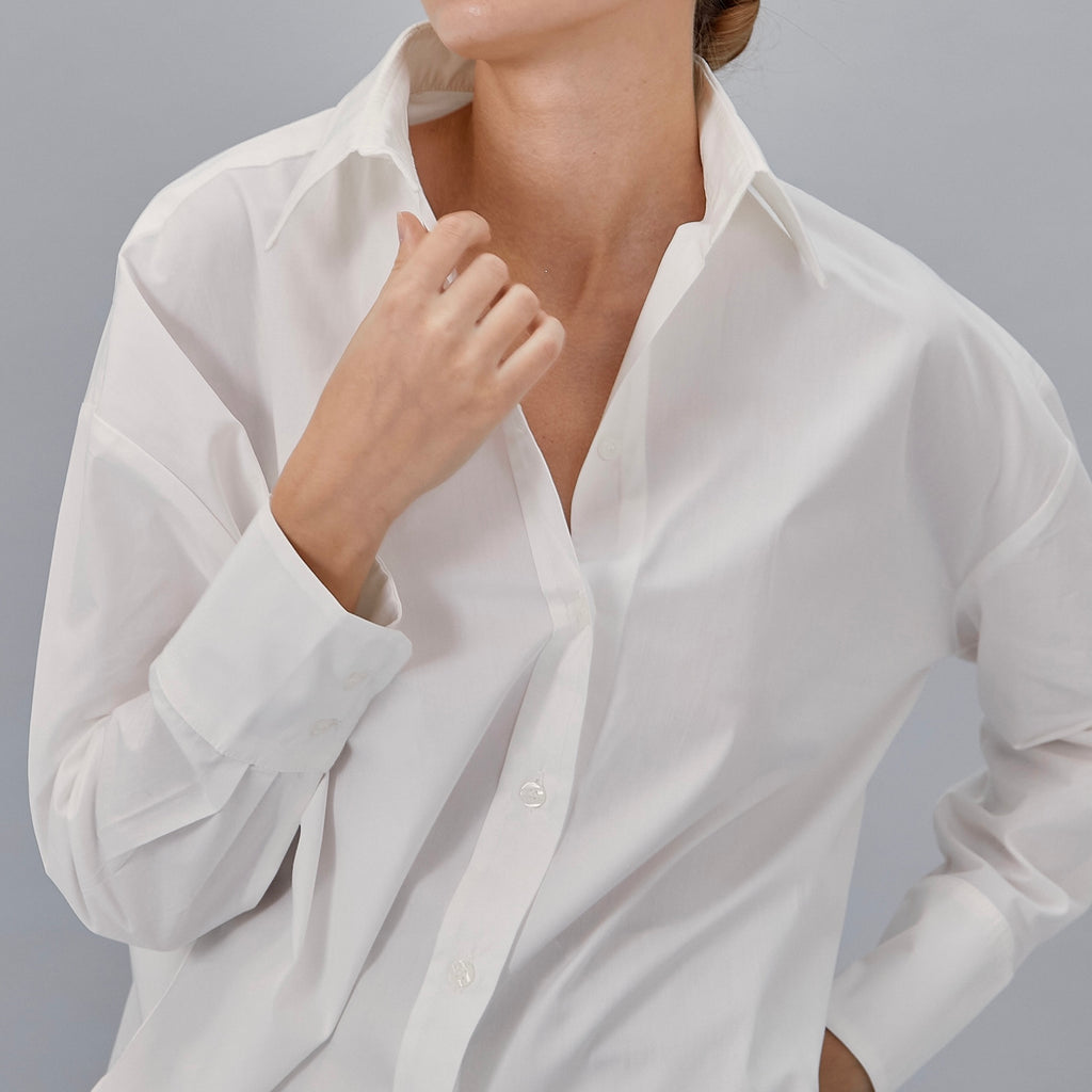 KALI OVERSIZED SHIRT - WHITE by Your Closet Needs This!