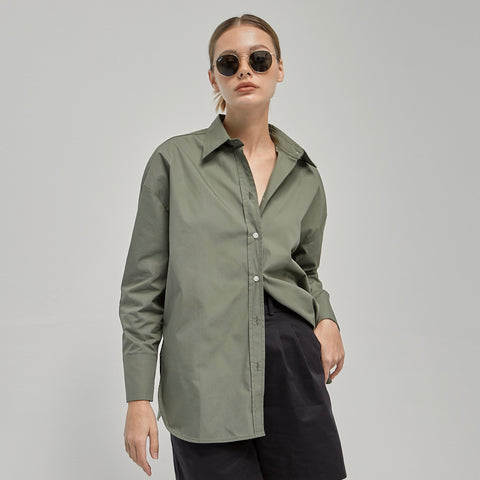 KALI OVERSIZED SHIRT - OLIVE by Your Closet Needs This!