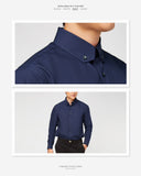 DEAN CUT COLLAR SHIRT - DARK BLUE