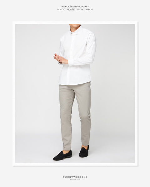 DEAN CUT COLLAR SHIRT - WHITE