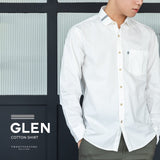 GLEN RIBBON SHIRT - WHITE