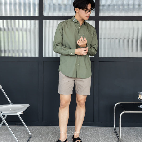 GLEN RIBBON SHIRT - OLIVE