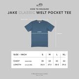 JAKE POCKET TEE - STEEL BLUE (Regular fit)