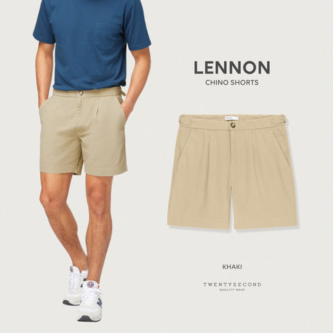 LENNON CHINO SHORTS - KHAKI (Extra Shorts)