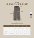 LINEN RELAXED PANTS - WHITE