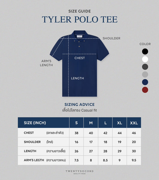 TYLER POLO TEE- WHITE