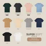SUPER SOFT COTTON TEE - CHARCOAL GREY
