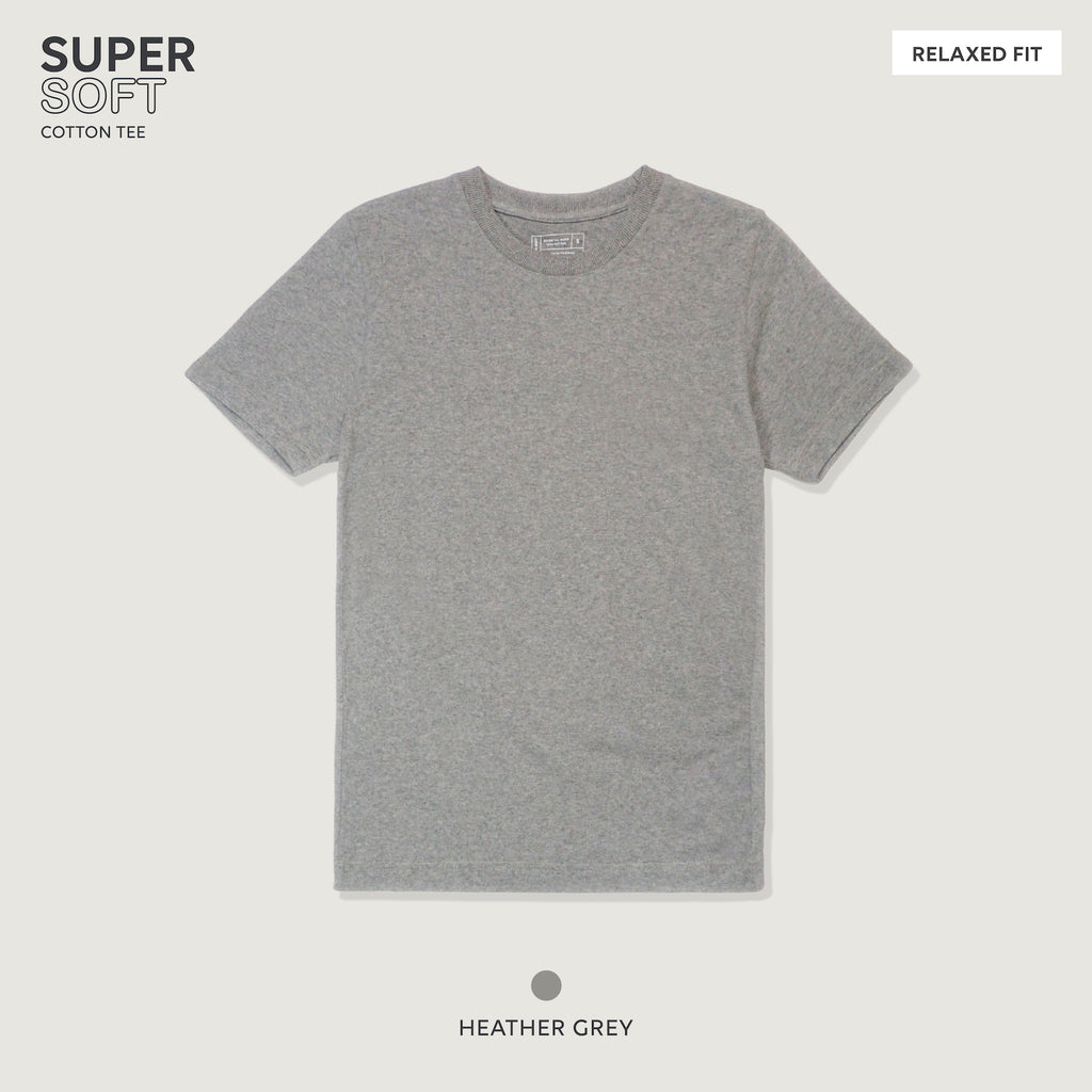 SUPER SOFT COTTON TEE - GREY