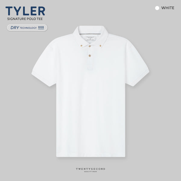 TYLER POLO TEE- WHITE