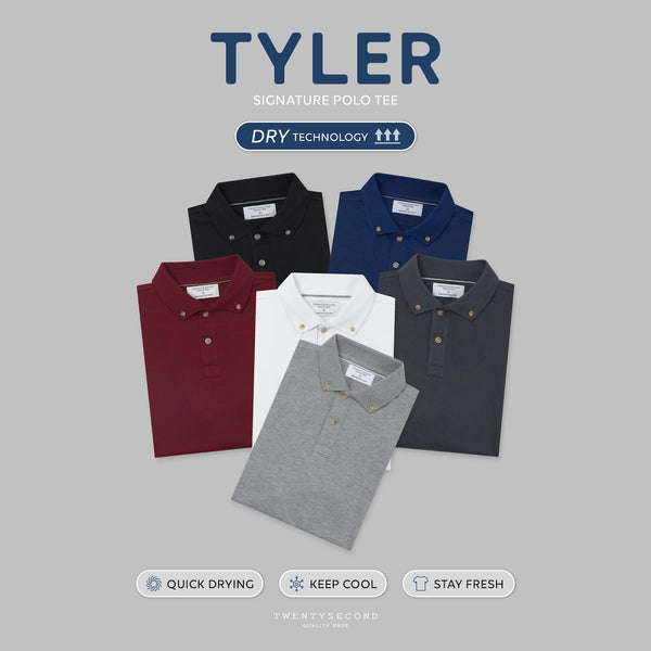 TYLER POLO TEE - GREY