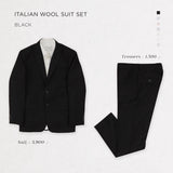ITALIAN WOOL PANTS - BLACK