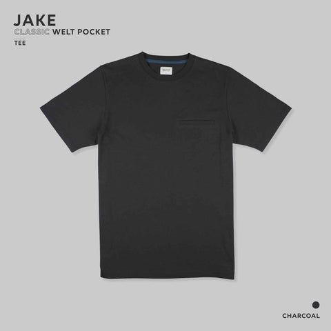 JAKE POCKET TEE - CHARCOAL GREY (Regular fit)