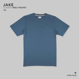 JAKE POCKET TEE - STEEL BLUE (Regular fit)